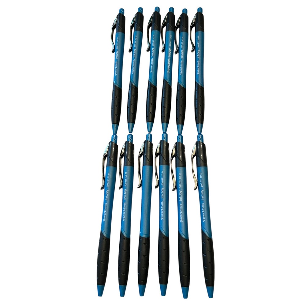 NEW Paper Mate InkJoy 500 RT Retractable Ballpoint Pens 1.0mm Medium Blue 12 Pk